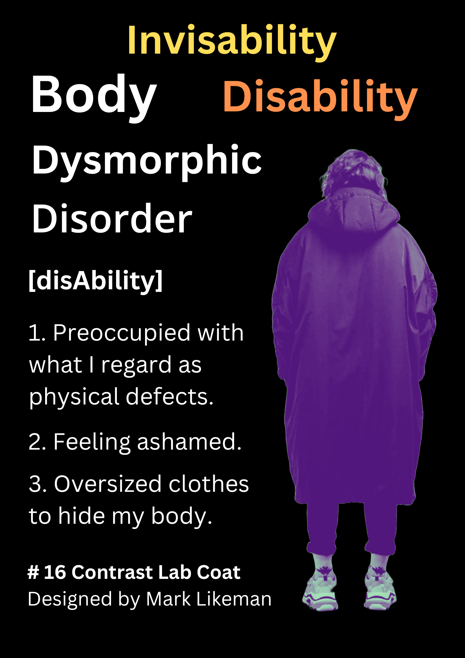 Disability Body Dysmorphic Visibility Poster.