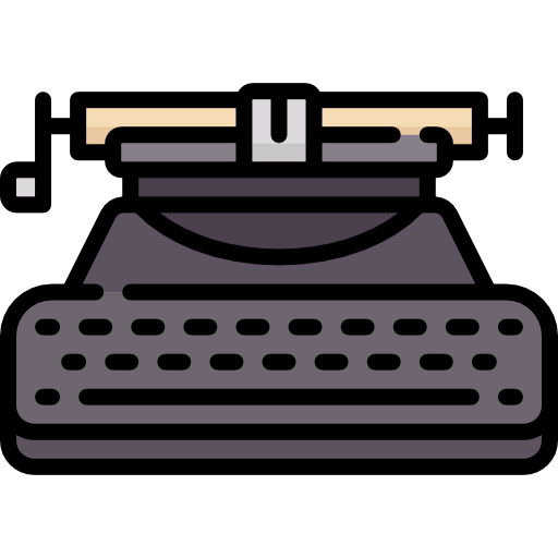 Vintage typewriter icon