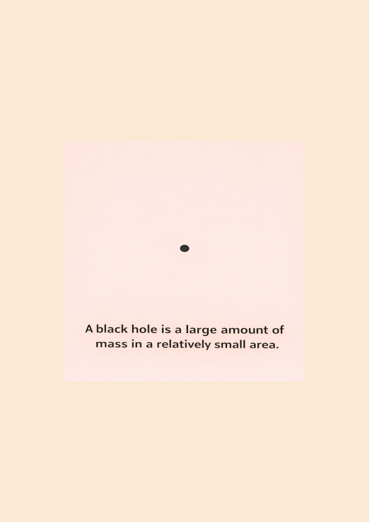 Gravity well with moving object