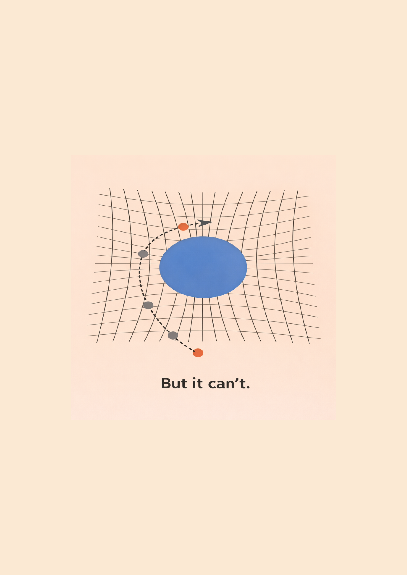 Gravitational well illustration